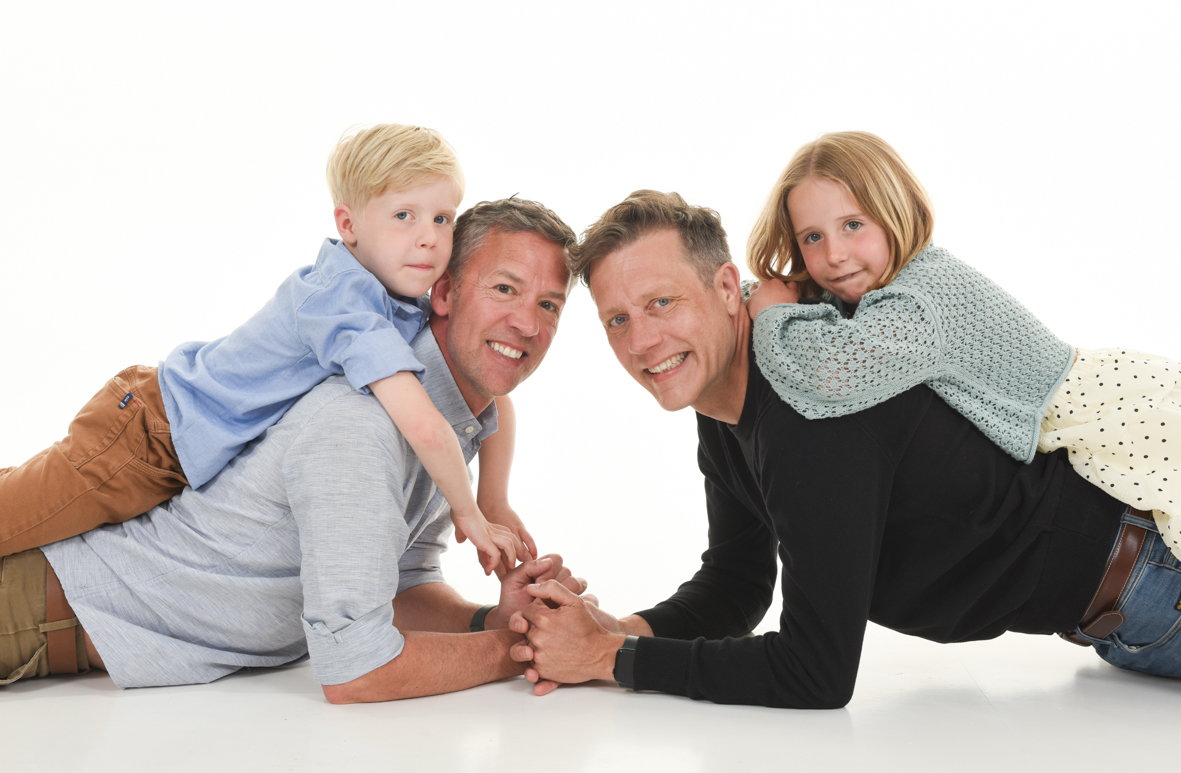 Groepsfoto in de studio bij Fotostudio Smitz in Eeklo