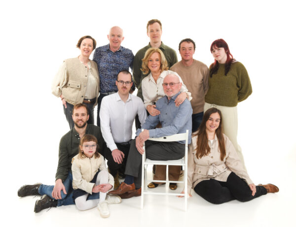 Groepsfoto in de studio bij Fotostudio Smitz in Eeklo