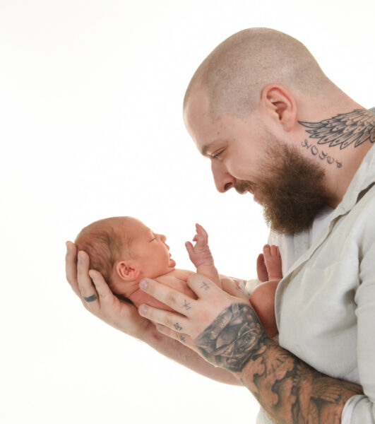 Newborn- en zwangerschapsfotografie in de studio bij Fotostudio Smitz in Eeklo